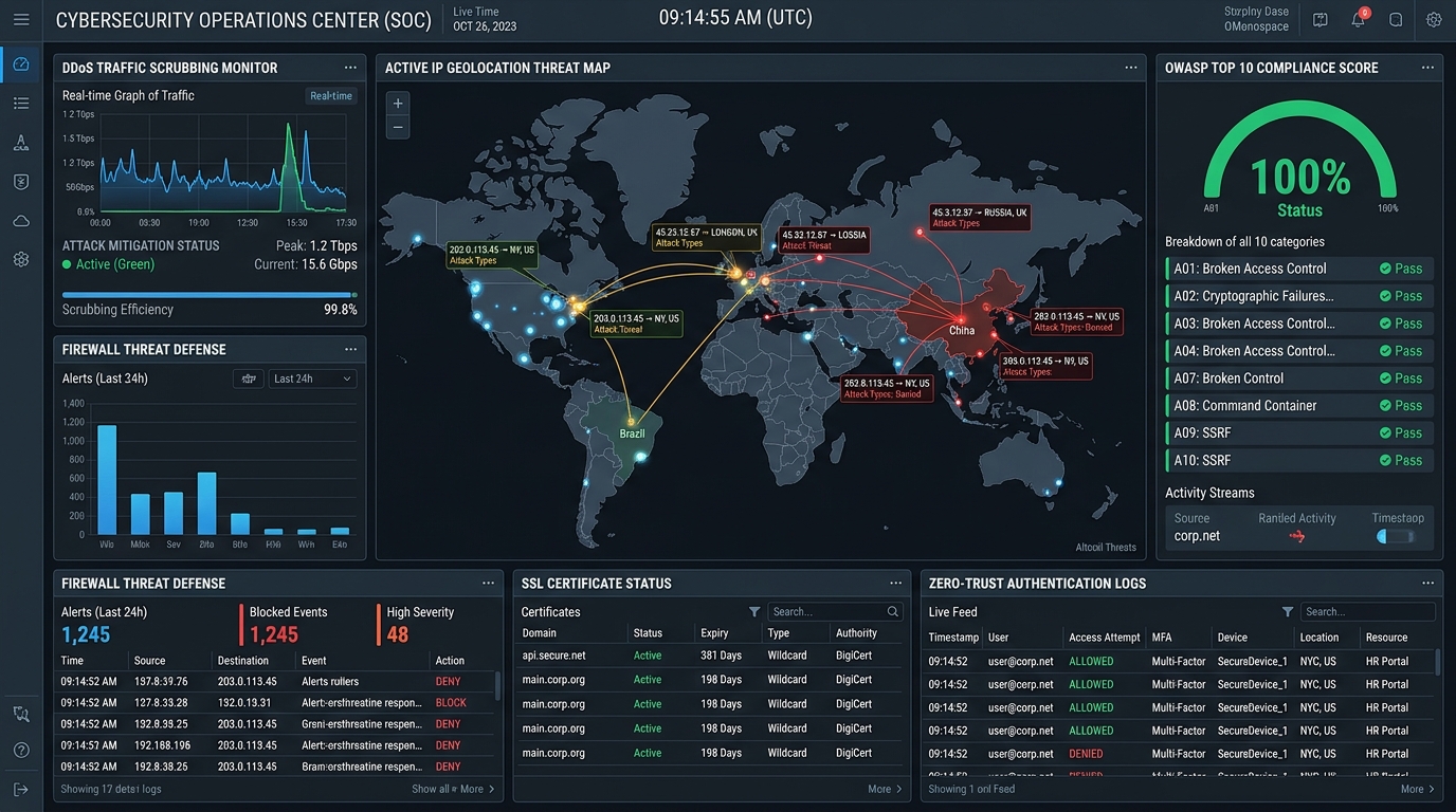 Cybersecurity SOC Threat Defense Monitor