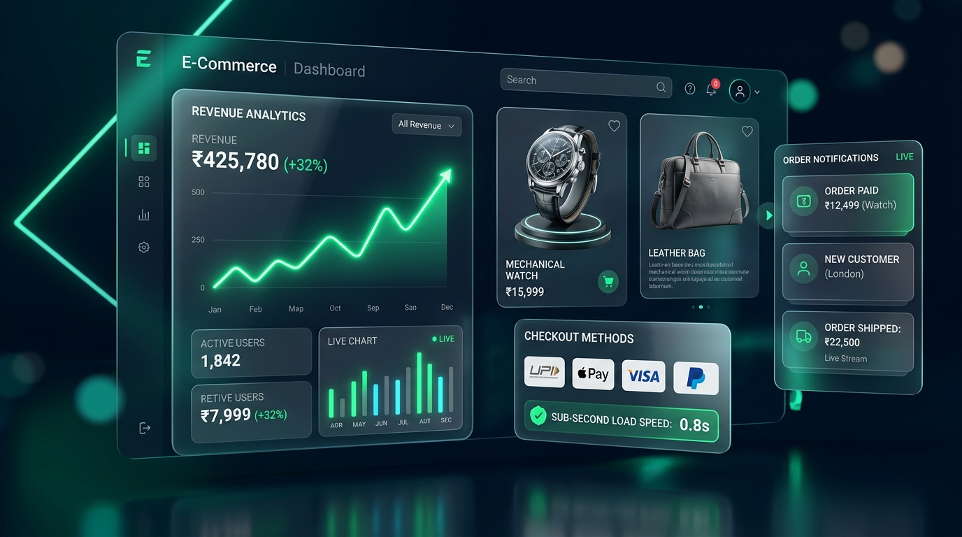 Top Company Level E-Commerce Storefront Analytics & Checkout Dashboard