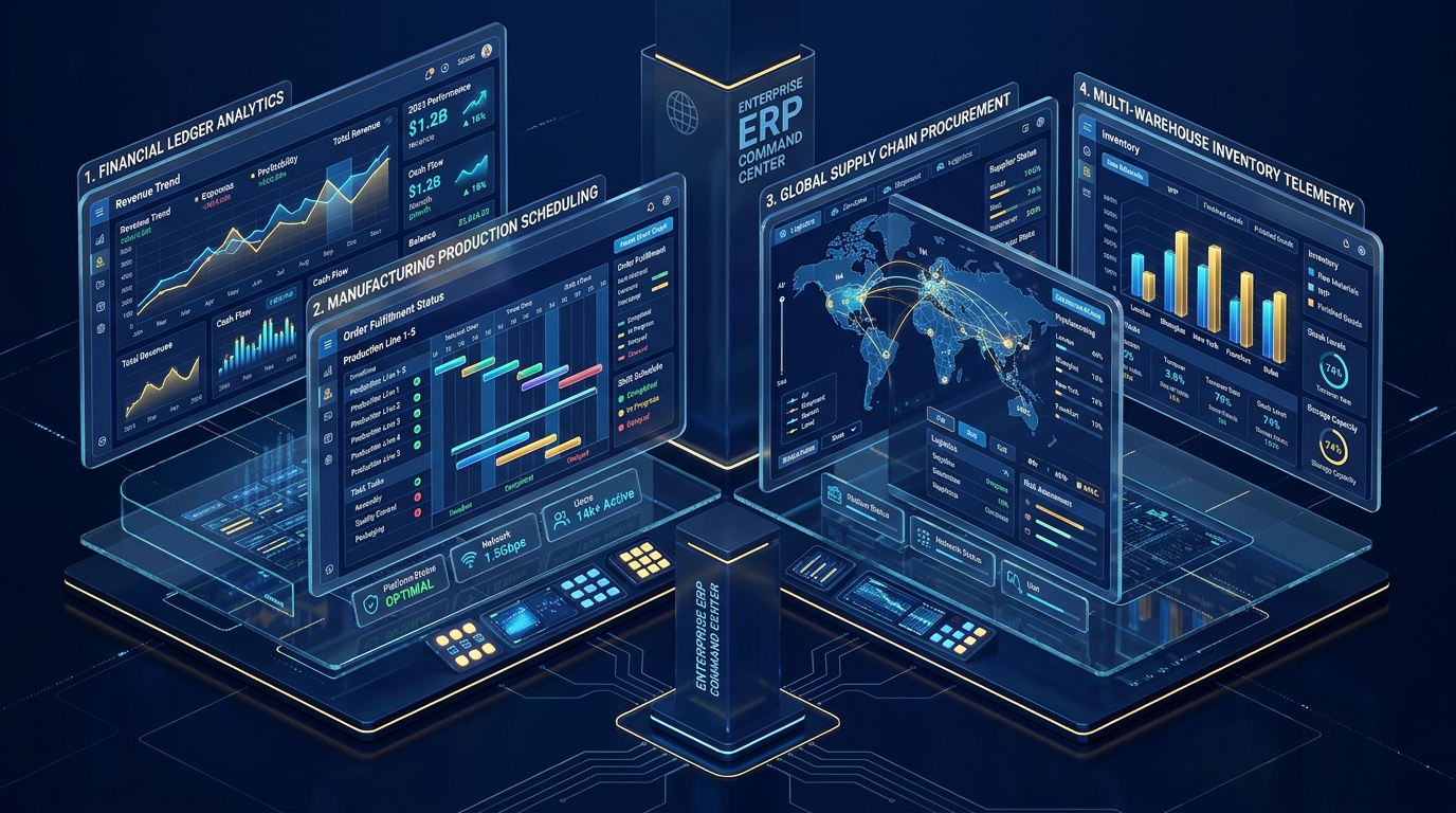Enterprise ERP Dashboard & Business Intelligence Control Center