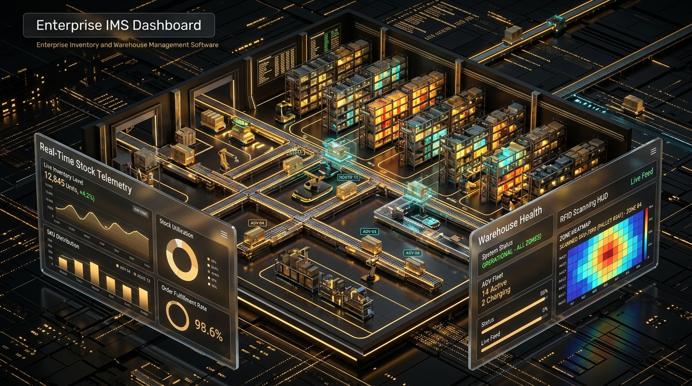 Enterprise Inventory and Warehouse Management Software Dashboard